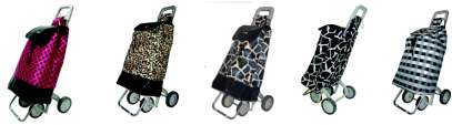 Black/White 2 X 4 Shopping Trolley