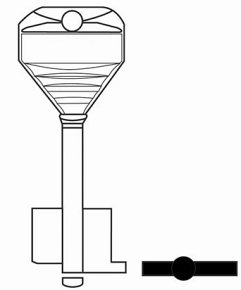 Hook 7004 LF65PN XDB051 double bit safe key