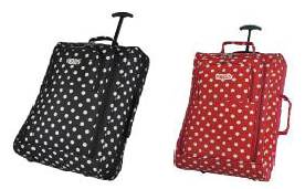 ..TB023-805 Polka Dot Pink 21 Cabin Trolley Case