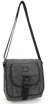 .......6611 Canvas Flapover Shoulder Bag