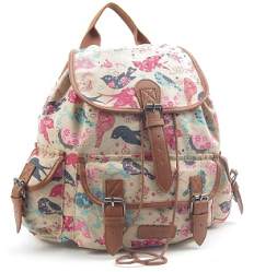 7386B Metro Premium Bird Pattern Canvas Bag