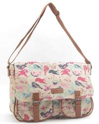 7387B Metro Premium Bird Pattern Canvas Bag