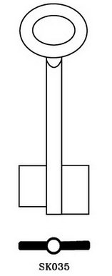 Hook 7107 jma = SK035 tann double bitt safe key - Keys/Safe Keys
