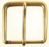 Belt Buckle Curved End Matt Brass Finish Width 40mm x Length 40mm (0008) - Shoe Repair Products/Fittings