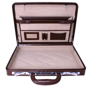 6921 Bonded Leather Croc Finish Executive Case (Leather Interior)