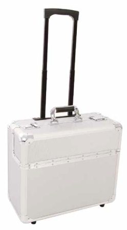 6933 Aluminium Finish Pilot Case with Wheels - Leather Goods & Bags/Brief Cases