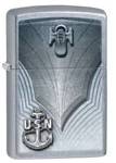 Zippo 28682 USN Anchor Street Chrome Lighter - Zippo/Zippo Lighters