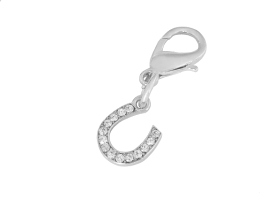 PC13 Pet Charm with Diamante Horse Shoe - Engravable & Gifts/Pet Charms