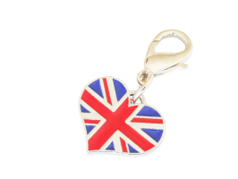 PC15 Pet Charm with Union Jack Heart