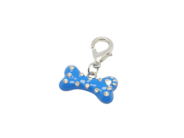 PC27 Pet Charm Crystal Bone Light Blue