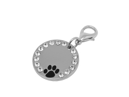 PC36 Pet Charm Diamante with Paw Print