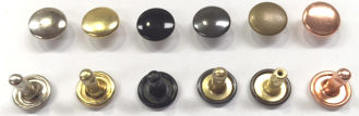 Tubular Rivets Medium 9009 9mm Caps & 38/9mm Stems (100) - Fittings/Rivets