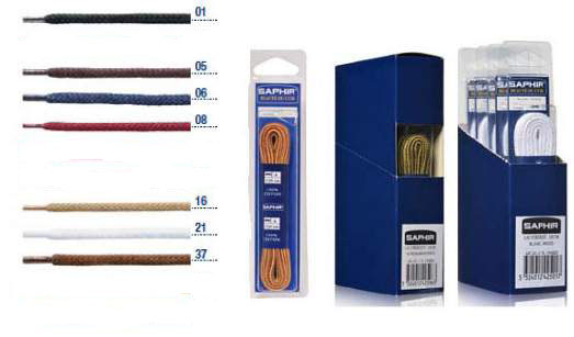 Saphir Laces 60cm Cord Blister Pack (5 pair) - SAPHIR Shoe Care/Laces