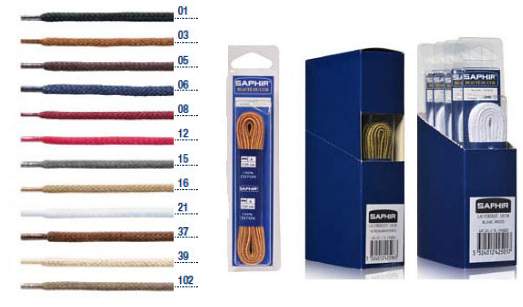 Saphir Laces 75cm Cord Blister Pack (5 pair) - SAPHIR Shoe Care/Laces