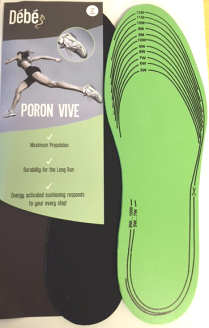 Debe Poron Memory Foam Insoles Cut to Size One Size (Pair)