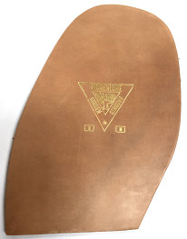 ***Gruben Oak Bark Leather 1/2 Soles with Logo 5mm (10 Pair) - Shoe Repair Materials/Leather Soles
