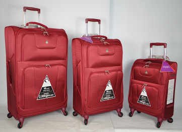 AERO9978 Wine Lightweight 8 wheel Trolley Case (set of 3) 21/26/29