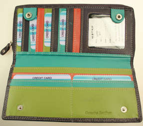 .....Metro DCPP509 Multi Coloured Leather Purse 19cm