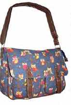 JBCB159 Owl Print Canvas Bag - Leather Goods & Bags/Holdalls & Bags