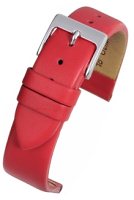 W107 Red Calf Leather Watch Strap Matt Finish with Nubuck Lining