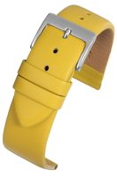 W110 Yellow Calf Leather Watch Strap Matt Finish with Nubuck Lining