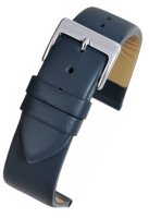 W111 Dark Blue Calf Leather Watch Strap Matt Finish with Nubuck Lining