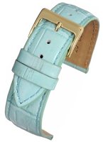 WH883 Light Blue Croc Grain Leather Strap