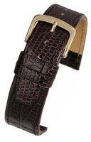 WH401 Brown Lizard Grain High Grade Leather Watch Strap