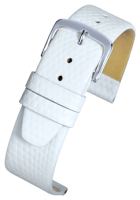 W408 White Lizard Grain Leather Watch Strap