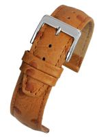 WH101 Tan Calf Ostrich Grain Leather Watch Straps