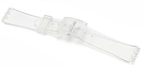 SW-14G Mens 17mm Clear Plastic Watch Strap