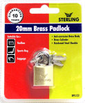 BPL122 20mm Brass Padlock Keyed Alike KA11