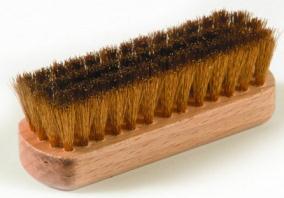 VI04-OTT NATURAL WOOD BRASS Wire Suede Brush 9cm