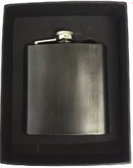 X57021 Hip Flask Laser Ready Brushed Antique Copper 6oz