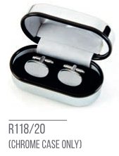 R118/20 Chrome Cufflink Case