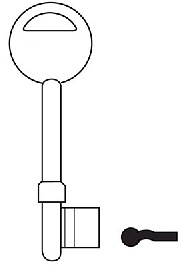 Hook 5176...hd = L422 B612/2 RH copy E*S smith & locke - Keys/Mortice Keys