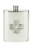 541FL Flask Celtic Cross Pewter