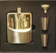 X60040 Hip Flask Mirror Polished in display box