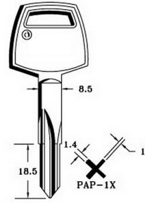 hook 3638... PAP-1X - Keys/Crucifix Keys