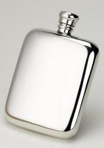 724FL Flask Plain Cushion 6oz Pewter - Engravable & Gifts/Flasks