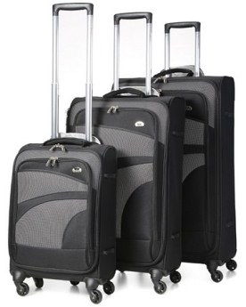 AERO9925 Paris 4 Wheel 3 Piece Trolley Case Set 2126 29