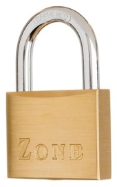 Zone 10 Series Brass Padlock Visi Pack