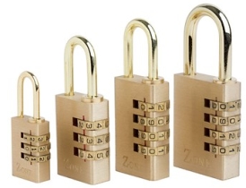 Zone Combination Padlocks Brass 24 Series Visi Pack