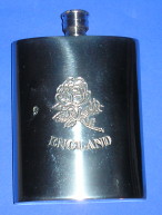 827FL Flask England Rose Pewter