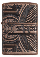 Zippo 60003424 29523 ZIPPO GEARS ARMOR ANTIQUE COPPER - Zippo/Zippo Lighters