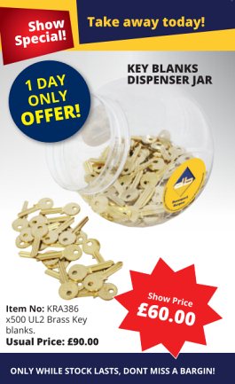 UL2 Brass 500 blanks in a Jar - Keys/Promotion Packs