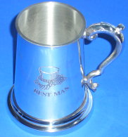 130MB1PT - 1 Pint Pewter Tankard Best Man. - Engravable & Gifts/Wedding Gifts