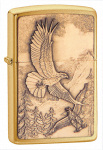 Zippo 20854 Brushed Brass, Where Eagals Dare emblem - Zippo/Zippo Lighters