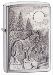 Zippo 20855 Brushed Chrome, Timberwolves emblem - Zippo/Zippo Lighters
