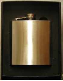 ..........X57206 Hip Flask 6oz Stainless Steel Matt Finish